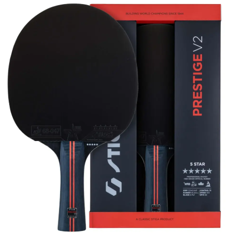 Stiga Prestige V2 5-Stjernet Bordtennisbat-One size.