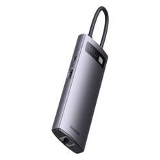 StarJoy HUB 6in1 USB-C 3xUSB HDMI RJ45 PD grå