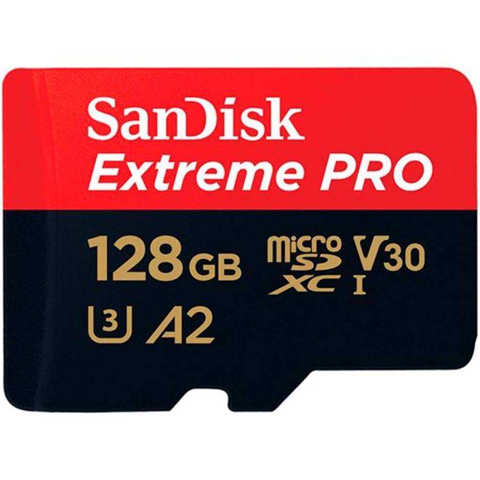 SanDisk Extreme Pro microSDXC A2 V30 128GB 200MB/s -minneskort + SD-adapter