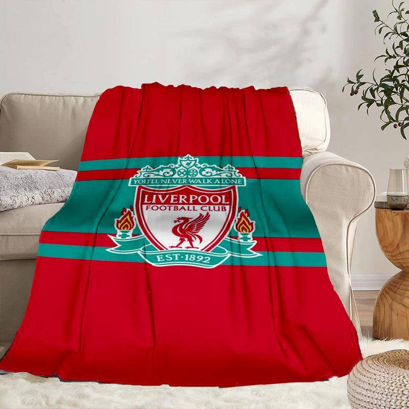 Liverpool Football Club Bärbar filt/Mjuk filt Sängkläder Filt Lämplig för Resor Camping Vardagsrum Kontor Soffor Fläktpresenter