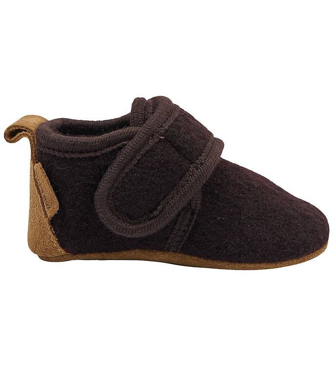 Mikk-Line Hjemmesko - Prewalker Uld - Raisin - Mikk-Line - 21/22 - Hjemmesko
