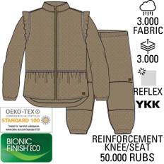 Mikk-Line Thermal+ Frill Set AOP Str 104 - Kelp Termojakker Polyester hos Magasin