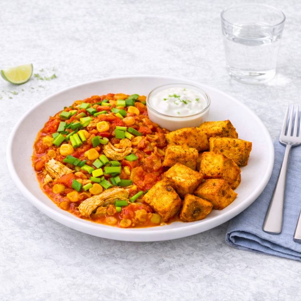 Kycklinggryta med sötpotatis & limesås