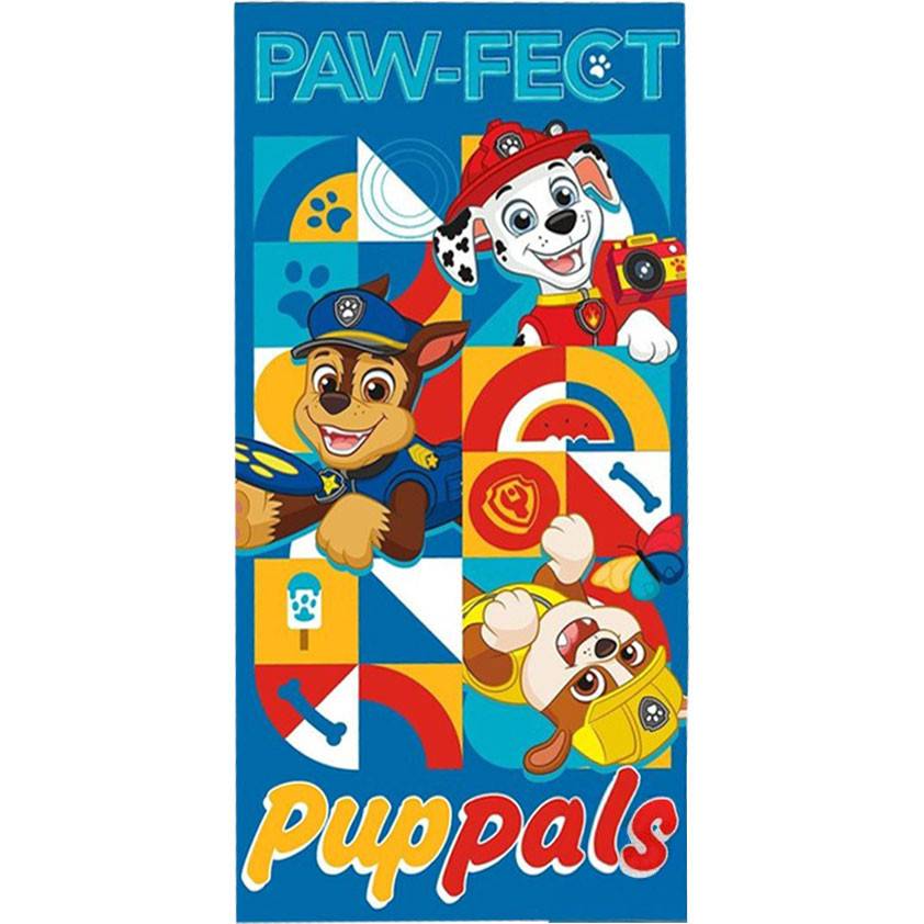 Paw Patrol Paw-fect badhandduk, strandhandduk 70x140 cm