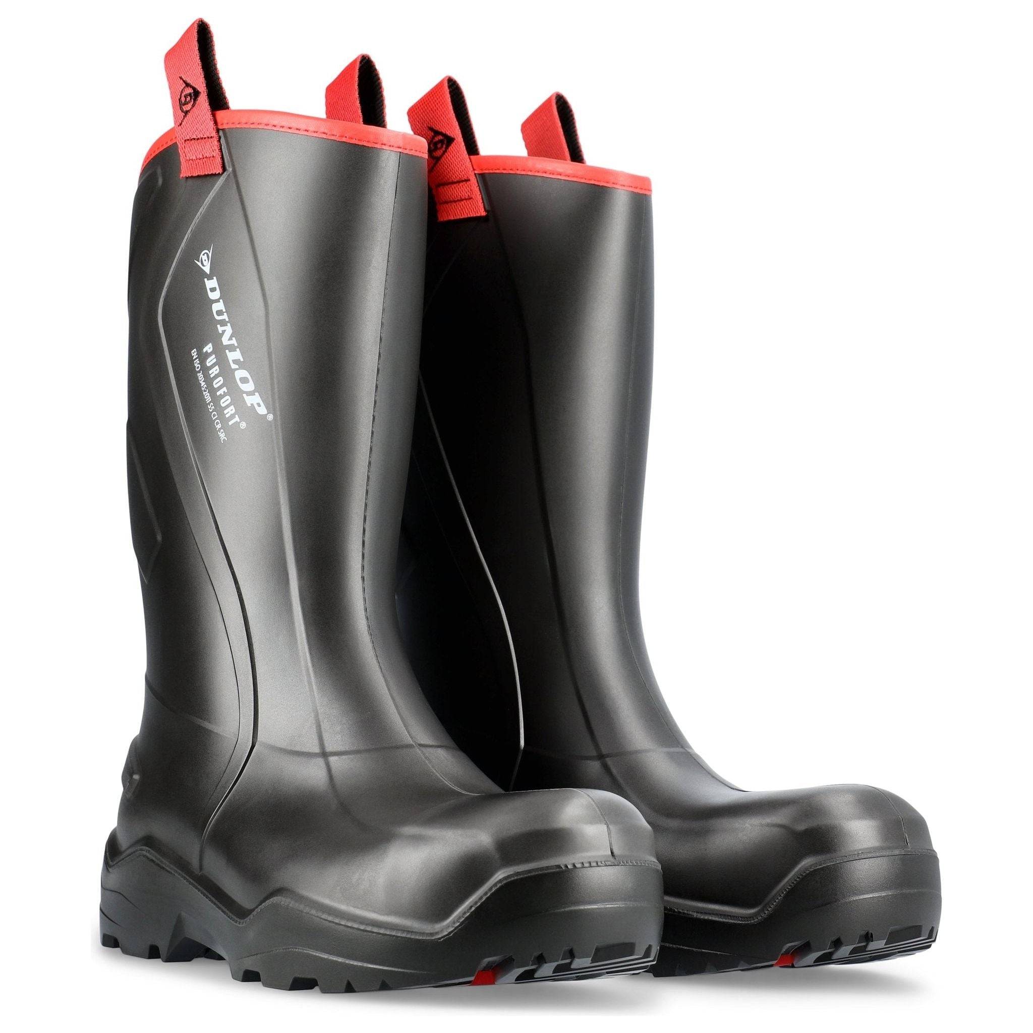 DUNLOP Purofort+ Rugged PU sikkerhedsstøvle 762063 - Sort / str. 48 | Gummistøvler | Gummistøvler | S5