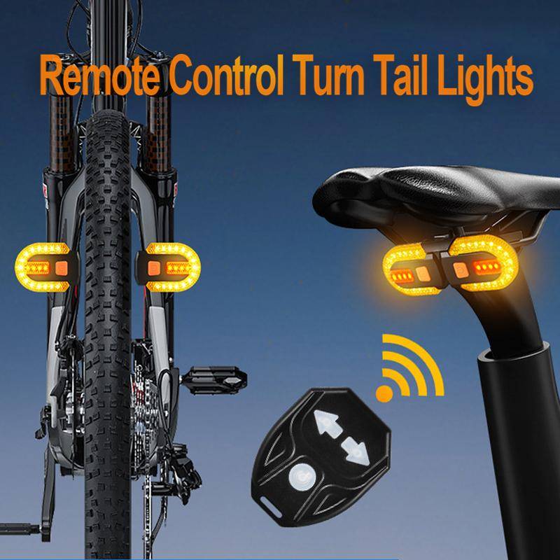 Cykel Blinkers Bakljus Fjärrljus LED Uppladdningsbar USB Cykellampa Cykel Trådlös Back Led Scooter Bakljus svart