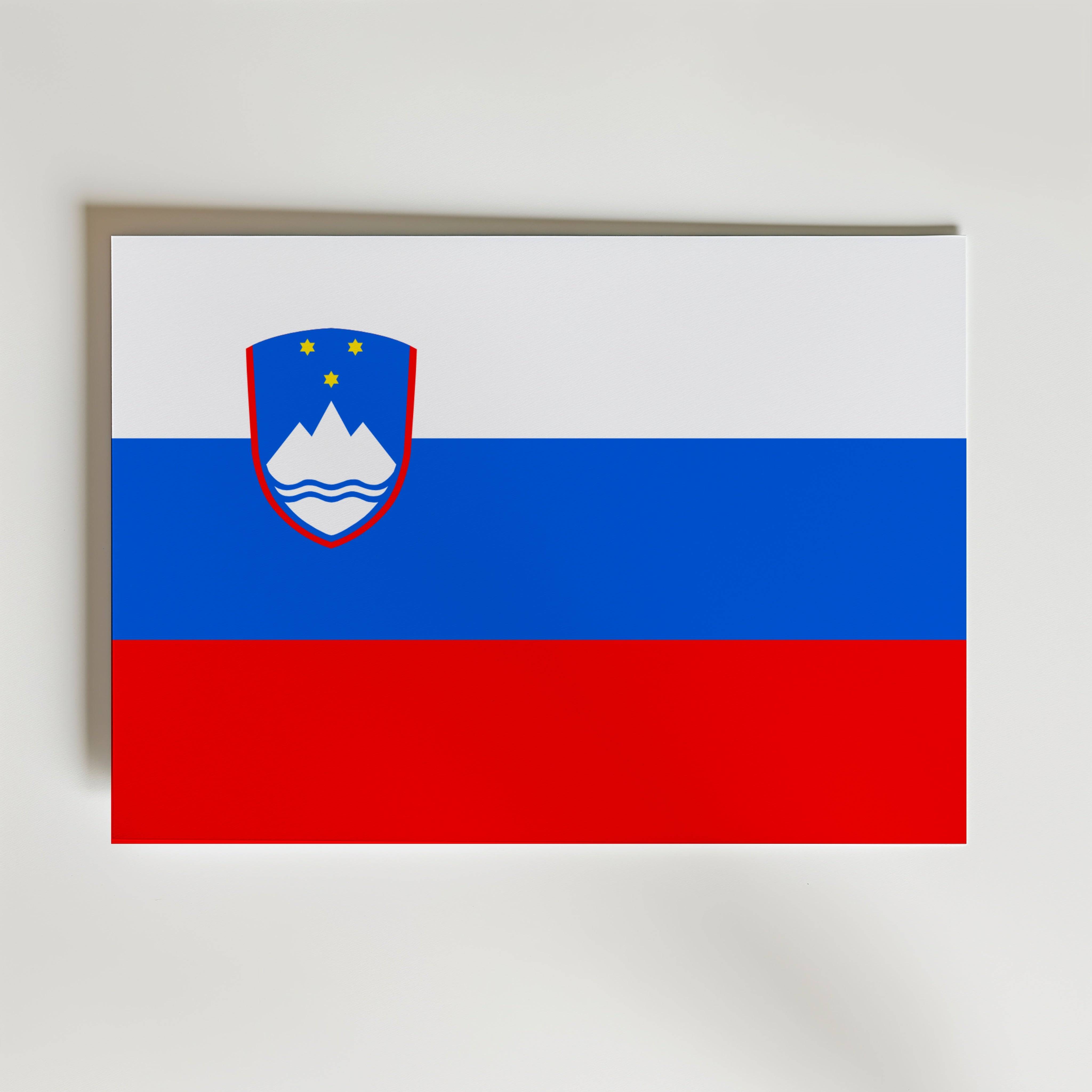 Slovenia National Flag Poster - Canvas 100x70 cm