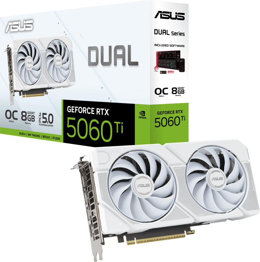 ASUS GeForce RTX 5060 Ti 8GB Dual White OC