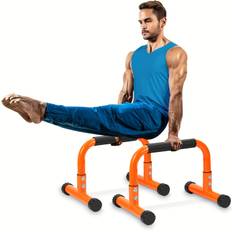 TEMU 1 Pair Iron Parallel Bars, 12-inch High Full Coverage Foam Handles, Stable Fitness Equipment For Inversion, L-sit, Gymnastics, Strength Training & Home Gym, Gym Accessories