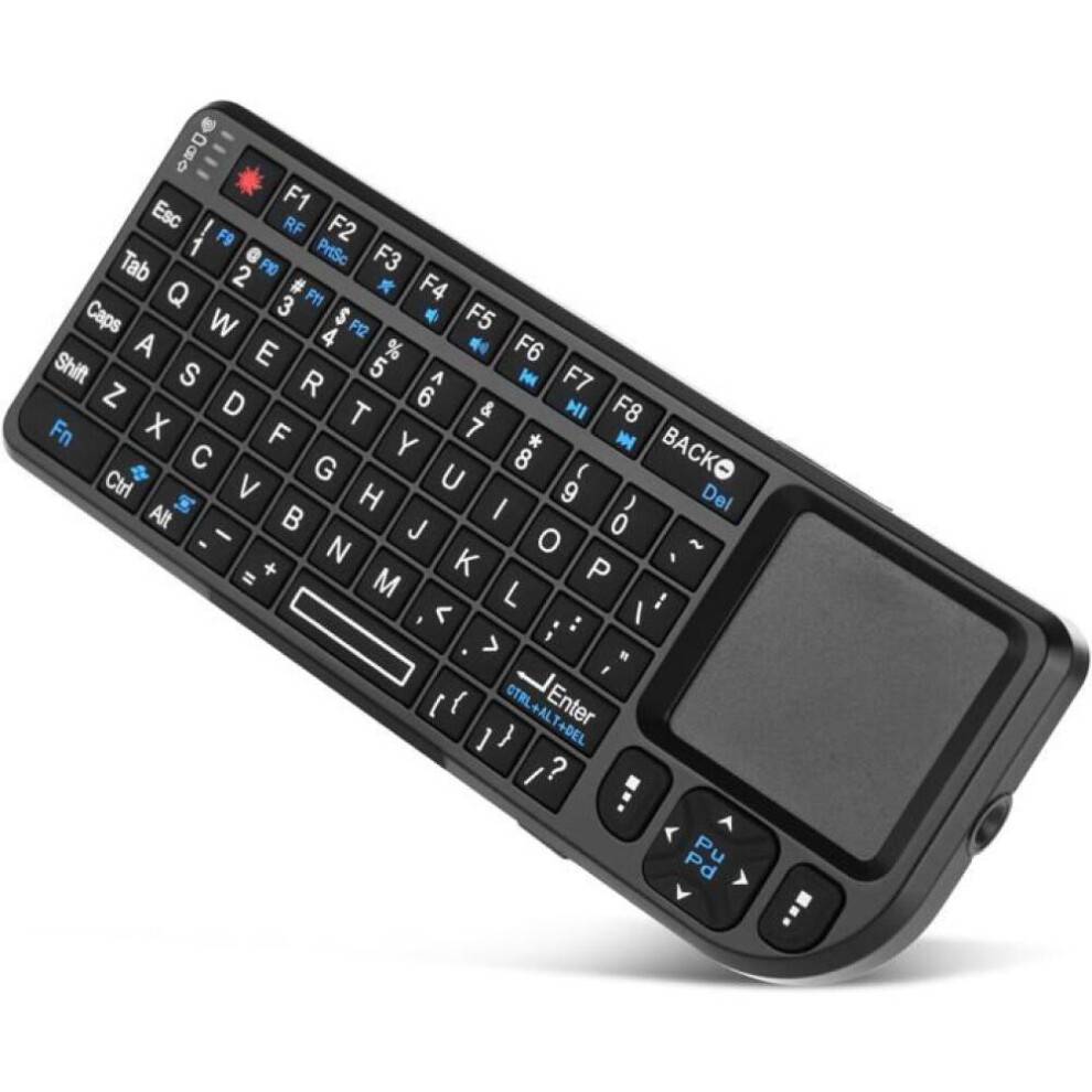 A8 2.4G Mini Trådlöst Bluetooth-tangentbord, Pekplatta, Bakgrundsbelyst, Kompatibel med Windows/Linux/Mac/Android/Smart TV, Vit
