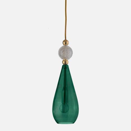 Smykke Pendant lamp M Ivy green Crystal check ball
