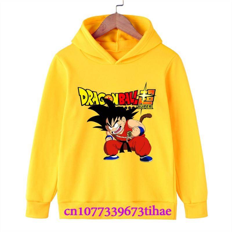 Dragon Ball Vår och Höst Barn Pojkar och Flickor med Huvtröjor Tröjor Jackor Tecknade Filmer Barnkläder Babykläder cm pink