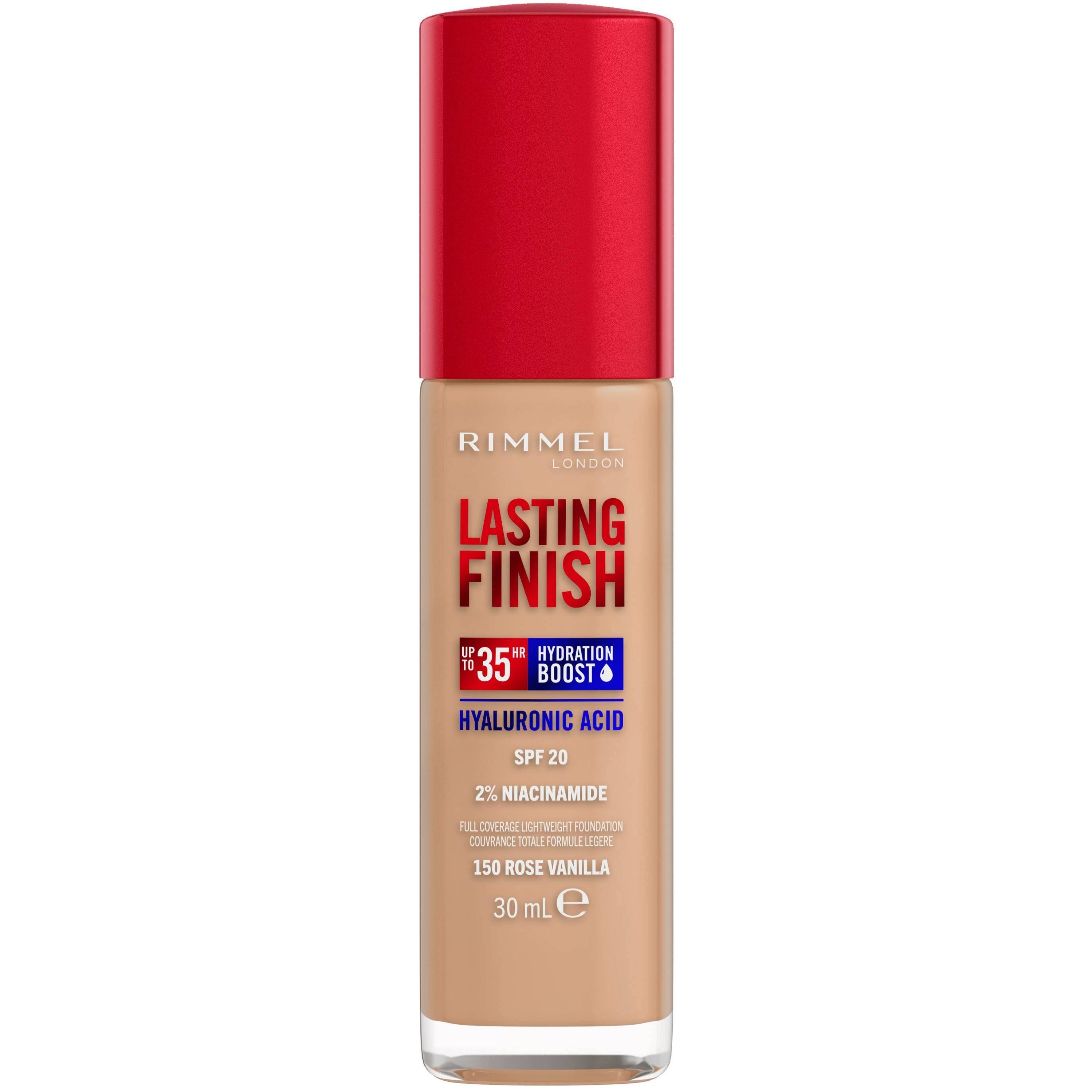 Rimmel Lasting Finish 35H Hydration Boozt Foundation SPF20 150 Rose Vanilla 30 ml