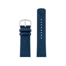 Arne Jacobsen Læder urrem - Navy blå m. stål spænde (22mm.)