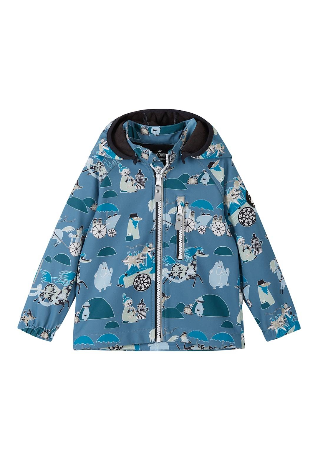 Reima Moomin Vantti Softshelljacka Blue Ocean Blue Ocean 80 cm Blå 80 cm Pojkar