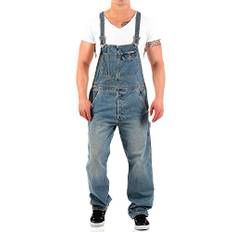 Jet Lag Herren Latz Jeans Overall Lange Hose Loose Fit Denim Long 3XL