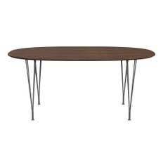 Piet Hein B616 Superellipse™ - Silver grey/Valnød