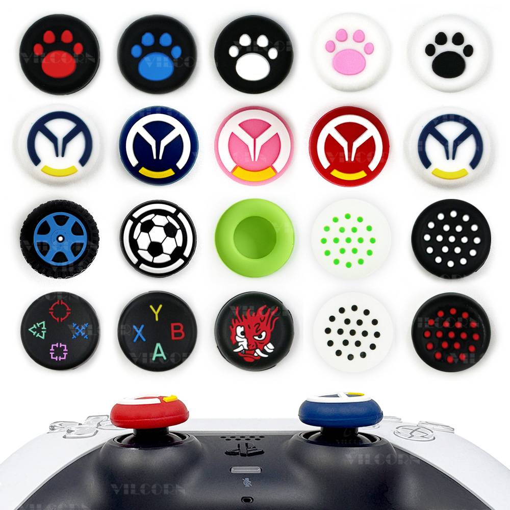 4PCS Analog Joystick Thumb Stick Grip Caps For Switch 2 Joycon Cap Silicone Rubber Joystick Cap Protectors For PS5 PS4 XBOX