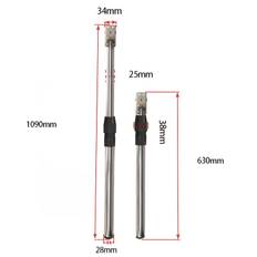 TEMU Adjustable Stainless Steel Folding Legs, Ultra-thin Retractable Support Feet For Sofa, Rv, Space-saving Storage Bracket For Bed, Mobile Dining Table, Metal Hardware Accessories