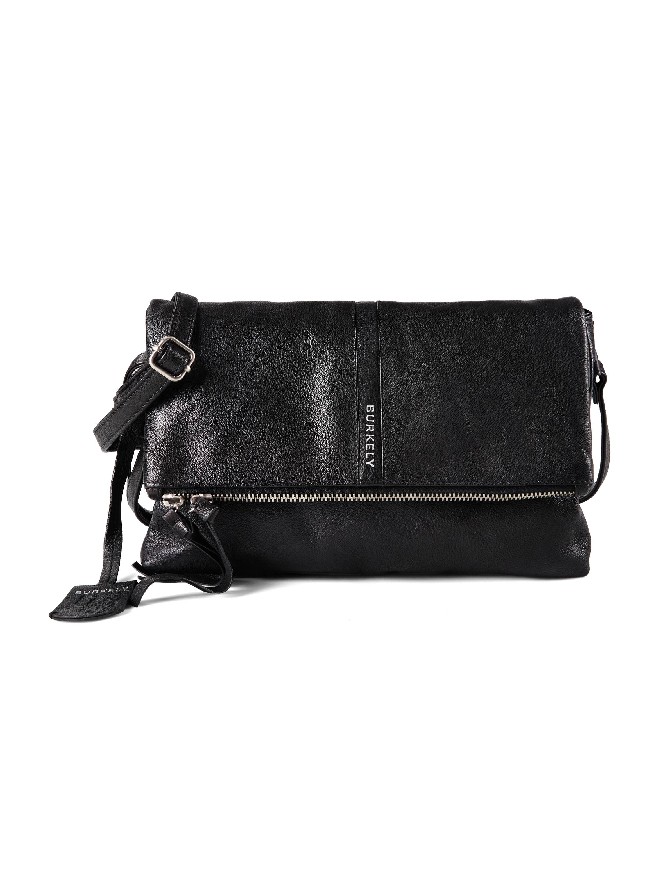 Burkely Nalan Crossbody taske Læder 27 cm  Sort