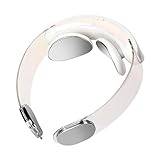 Smart Neck Massager Mini Dual Frequency Constant Temperature Shoulder Neck Massager (Color : White)