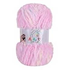 Anevous 100 g nystan fuskpälsgarn, plyschgarn, ull för virkning, fluffigt handstickgarn, virkgarn, fuskpälsgarn, stickgarn för pyssel, virkning och hantverk, rosa