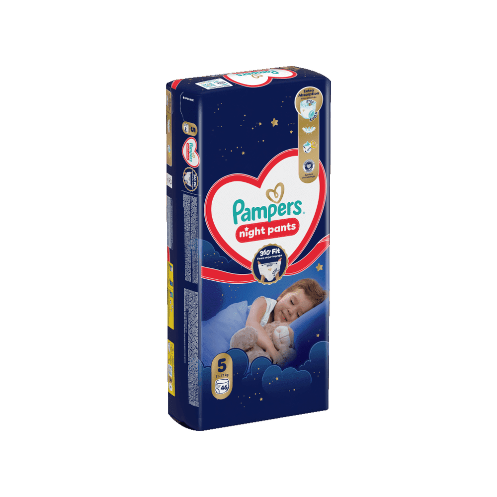 Pampers Night Pants Buksebleer - Jumbo Pack, Str. 5, 46 stk.