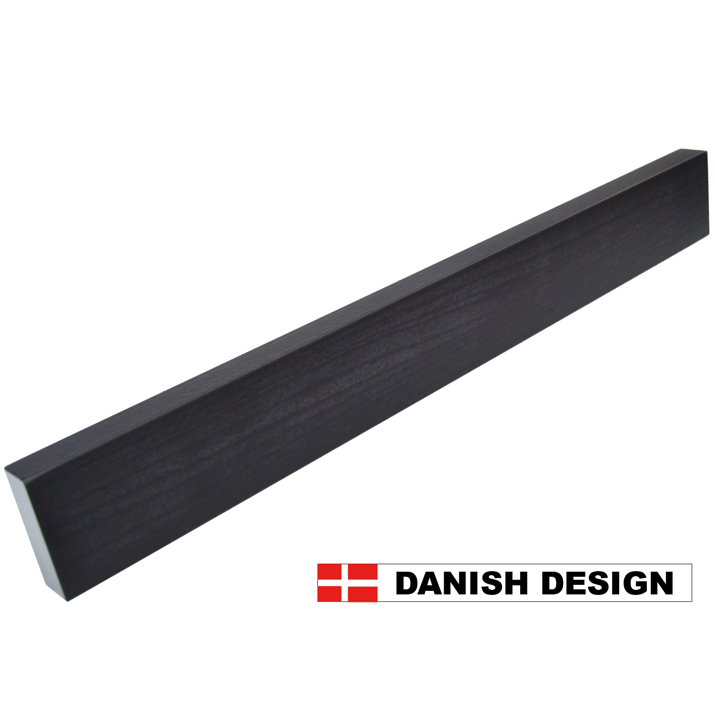 Knivmagnet i svart lackerat trä 7 knivar 45 cm