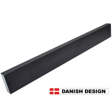 Knivmagnet i svart lackerat trä 7 knivar 45 cm