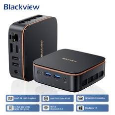 Blackview MP20 Windows 11 Pro Intel Twin Lake N150 Mini PC DDR4 2666MHz 16GB 512GB SSD Desktop Gaming Computer 8GB+256GB svart