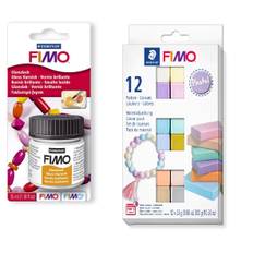 FIMO - Acces Gloss Lak 35ml & Soft Set 12x25g Pastel - Klar til levering - Prismatch