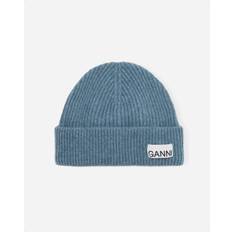 Light Structured Rib Knit Beanie - Dusty Blue - OS