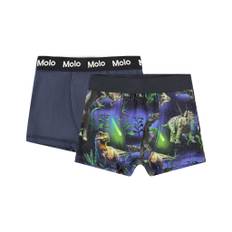 Molo GOTS Justin 2-pack Boxershorts Dino Galaxy | Blå | 110/116 cm