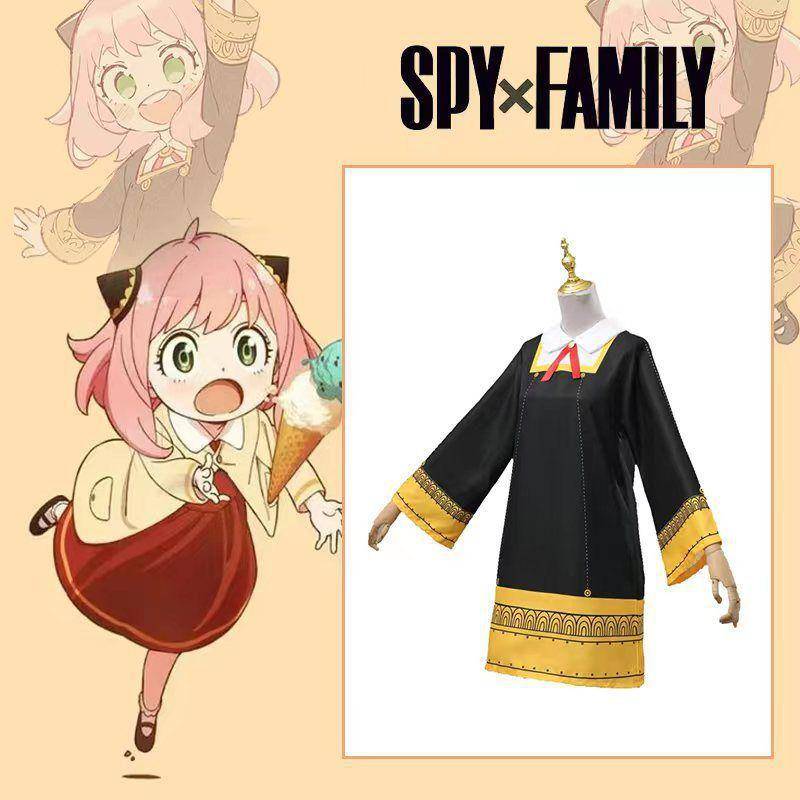 Spy playmaker cos suit Ania cos Eden College Ania cosplay suit tvådimensionell kostym cm black