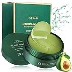 LOPHE Under Eye Patches, Collagen Fuktgivande Under Eye Mask för svullna ögon, Dark Circles Bag, Förbättra linjer och rynkor, Näring, Fast Hydrate Eye Mask (avokado, 30 par)