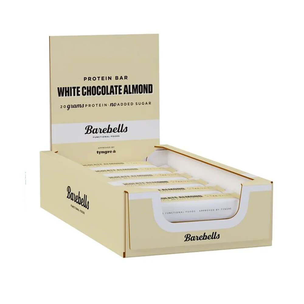 12 x Barebells Proteinbars, 55 g (White Chocolate Almond).
