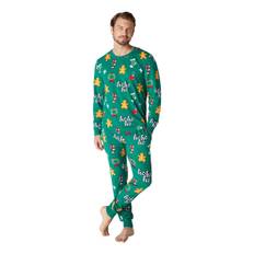 Hohoho Grøn Julepyjamas Herre - 4XL