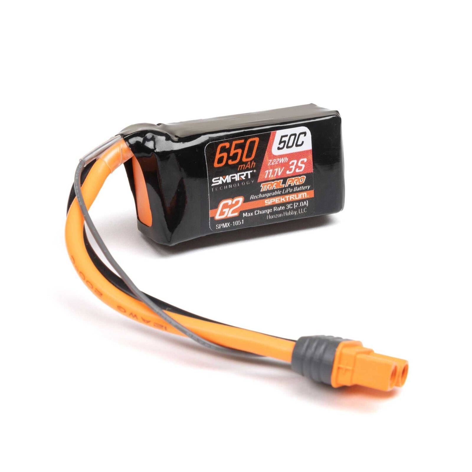 Spektrum 3s 650mAh - 50C - Spektrum Trail Pro LiPo G2 IC2