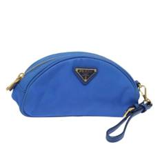 Prada Vintage, Pre-owned, Dame, Blå, ONE SIZE, Nylon, Pre-owned nylon pouches