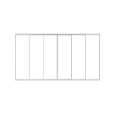 VPP Skjutdörr 6-del (mittingång) Uterum Design Isoler (Totalbredd: 5800 Totalhöjd: 1900)