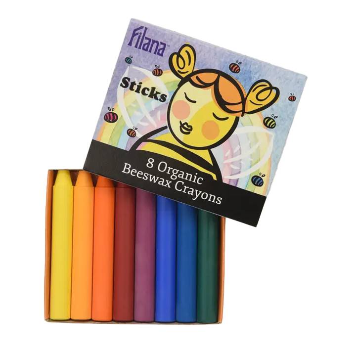 Filana Organic ekologiska och giftfria bivaxkritor - 8 stift