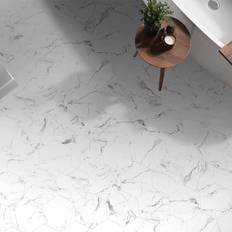 Marmor Hexagon Klinker Alcamo Carrara Hex 25 Vit 25x22 cm