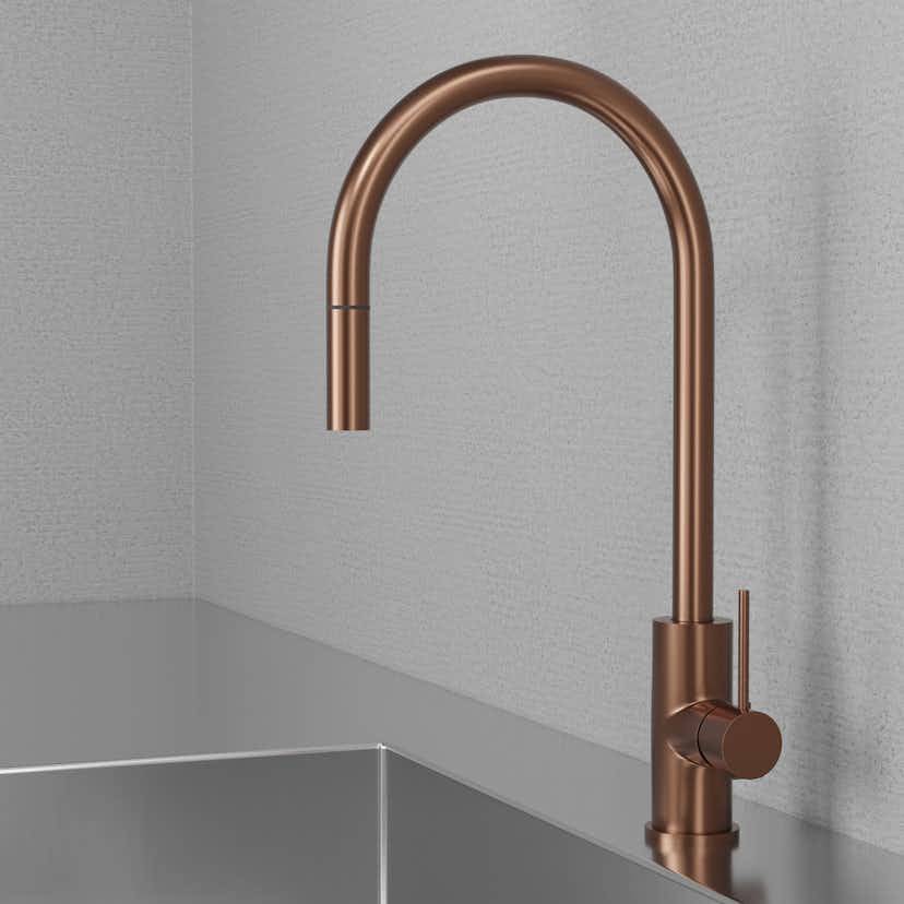 Köksblandare Scandtap Steel Accent med Utdragbar Pip