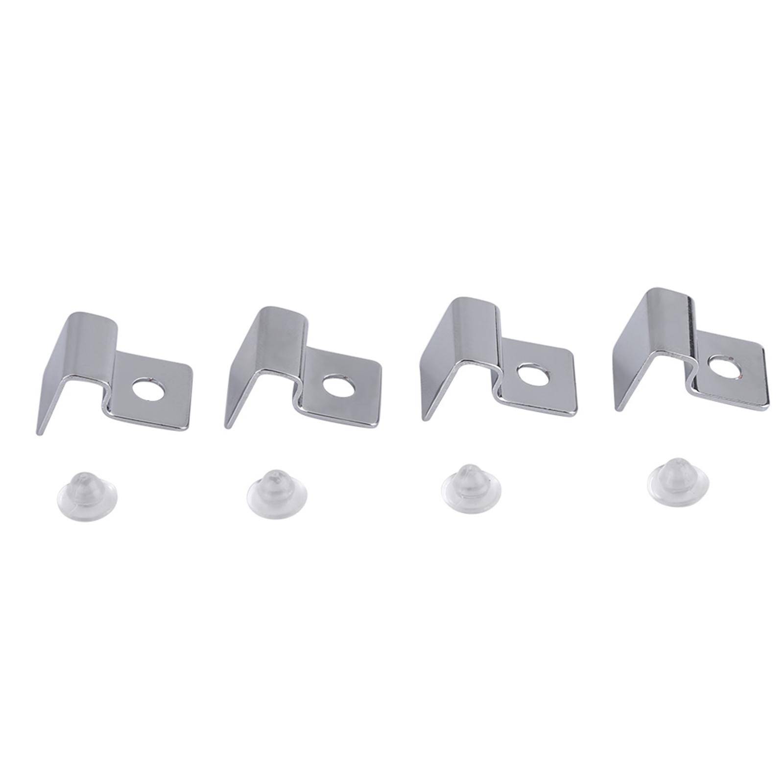 4 ST/Set Rostfritt Stål Akvarium Fisk Tank Glaslock Klämma Stöd Hållare(6 mm)