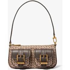 Zoe Small MK2000 Logo Jacquard Pochette - Michael Kors - Natural