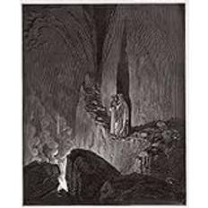 POSTERIIk Berömd modern konst väggmålning den gudomliga komedin av Gustave Dore oljemålning bilder för heminredning 60 x 90 cm