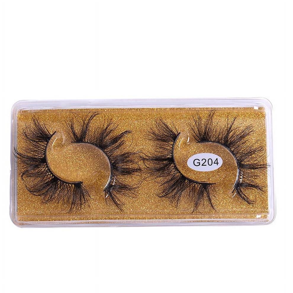 Nvzi -b1 par Wispy Mink Lashes Fluffy Eye Lashes Naturligt look 8D Volume Falske Øjenvipper, G204