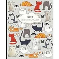 Cat Weekly Planner 2024: Cute Cat Theme, Weekly Monthly Planner for 2024 | 52 Week Planner, 8x10 inches, Perfect for cat lovers