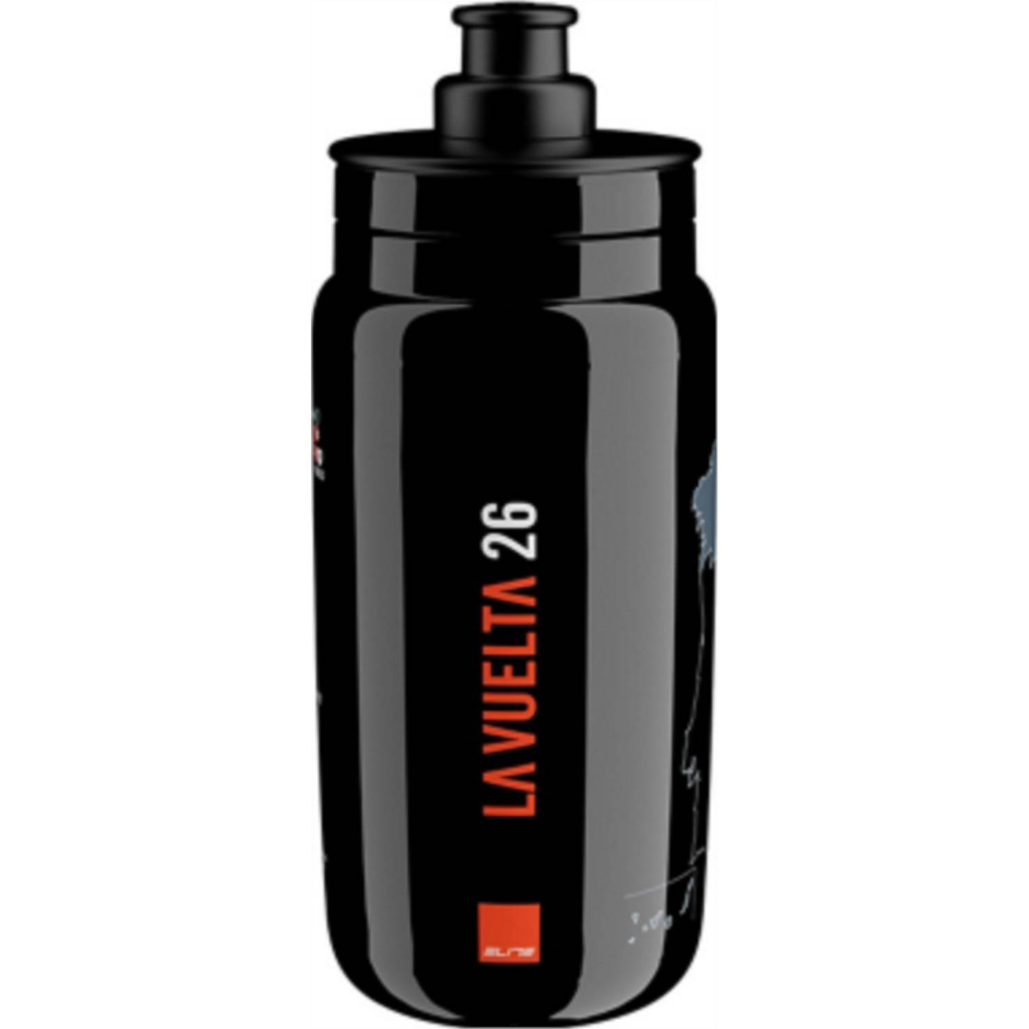Cykelflaska Elite Fly Teams 2026 Vuelta Black Map 550ml
