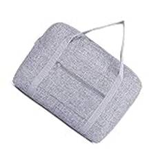 Kabinväska 40 x 30 x 13 cm kabinväska för undersäten, vikbar duffelväska i nylon helgväska väska handbagage väska handbagage förvaring organisatör (30 L grå), Svart